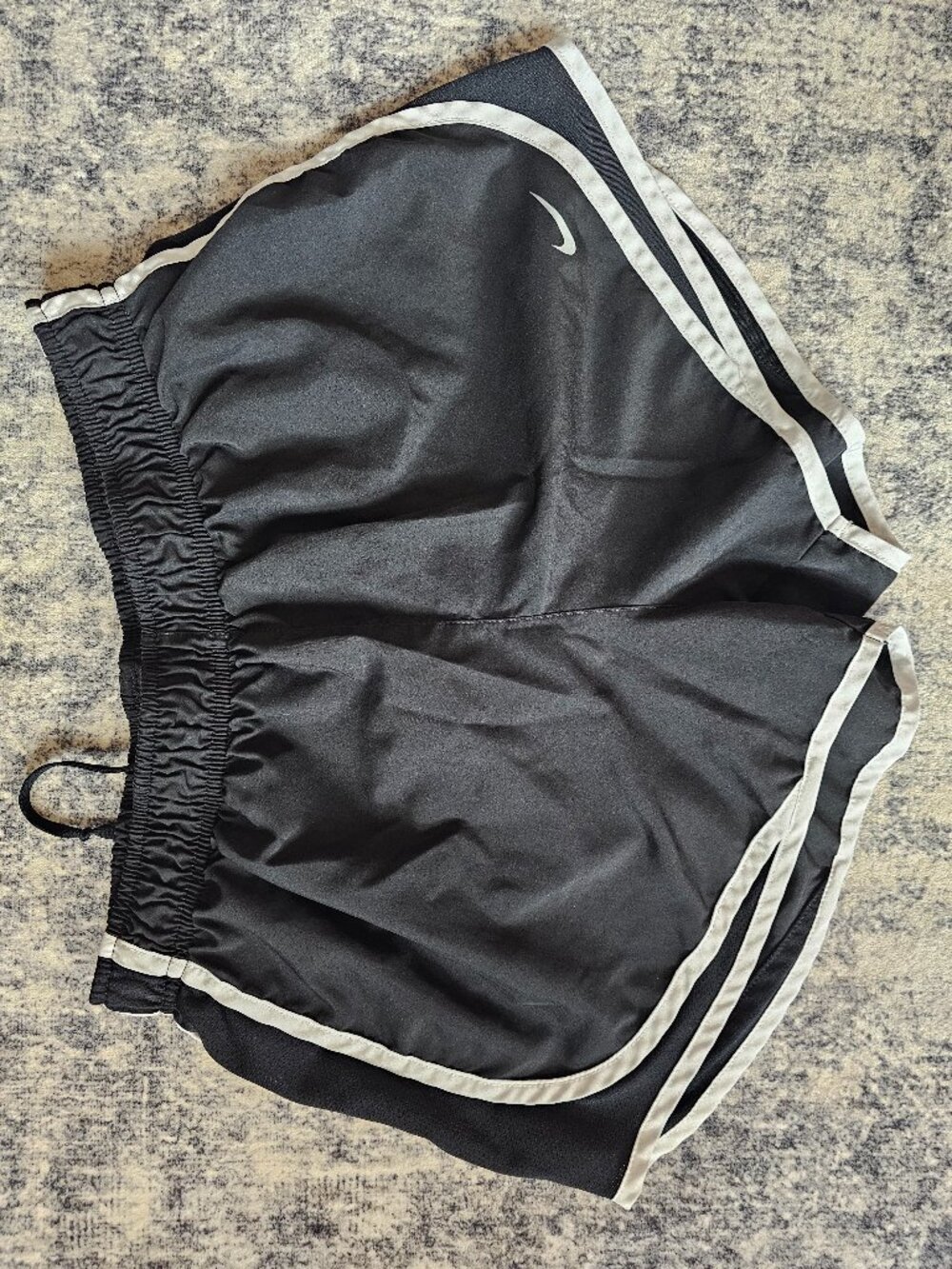 Nike Dri-FIT Tempo Running Shorts Black White Women’s Size M